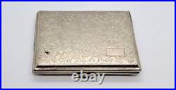 Collectibles Smoking Carved Cigarette Silver Case Holder Box Vintage Germany