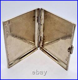 Collectibles Smoking Carved Cigarette Silver Case Holder Box Vintage Germany