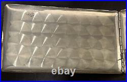 Elgin American Cigarette Metal Case Hinged Art Deco MCM Holographic Pattern VTG