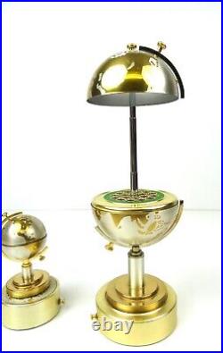 Fantastic MID Century Vintage Set Of Globe Lighter Cigarette Dispenser Music Box