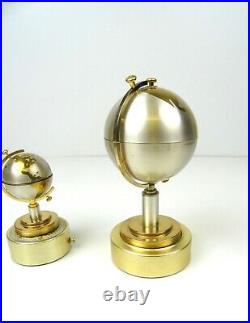 Fantastic MID Century Vintage Set Of Globe Lighter Cigarette Dispenser Music Box