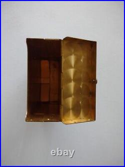 Gold Tone Cigarette Case Vintage Stunning Detail Inside! Gorgeous