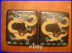 Gorgeous Vintage Chinese Cloisonne Cigarette Holder with Dragon Motif