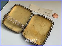 Jean Dunand vtg Art Deco CIGARETTE CASE antique silver enamel paul emile brandt