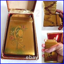 Lighter Rare Vintage Combination Marathon Mara King Gold Plated/Cigarette Case