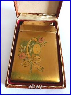 Lighter Rare Vintage Combination Marathon Mara King Gold Plated/Cigarette Case