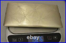 MCM 50s vtg etched starburst ELGIN AMERICAN STERLING SILVER CIGARETTE CASE 6