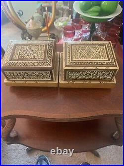 Moroccan Cigarette Boxes Musical Lot Of (2)