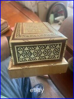 Moroccan Cigarette Boxes Musical Lot Of (2)