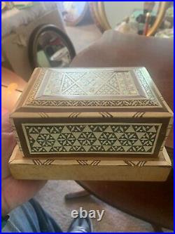 Moroccan Cigarette Boxes Musical Lot Of (2)