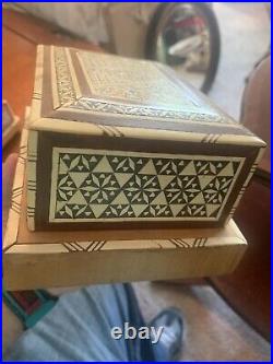 Moroccan Cigarette Boxes Musical Lot Of (2)