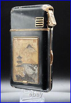 OLD Vintage cigarette case and lighter Asian Chinese Japanese NEW LIGHT EP25110