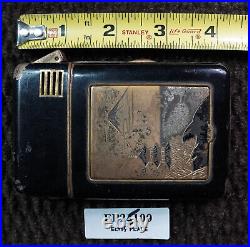 OLD Vintage cigarette case and lighter Asian Chinese Japanese NEW LIGHT EP25110