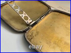 Paul Emile Brandt vtg Art Deco CIGARETTE CASE antique silver enamel Jean Durand