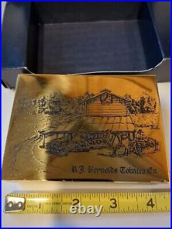 RARE RJR Reynolds Brass Cigarette Box Case Vintage