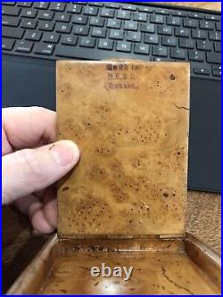 RARE VINTAGE Burl Wood Cigarette Case Made in USSR Russia