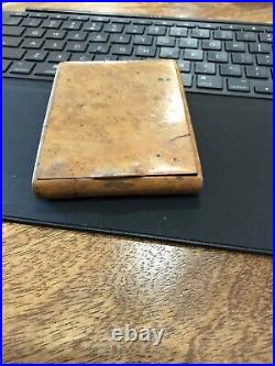 RARE VINTAGE Burl Wood Cigarette Case Made in USSR Russia