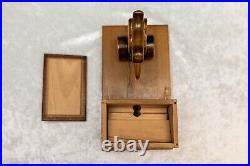 Rare Vintage Cigarette Dispenser Mechanical Wooden Box Bird Bobbing Working Duck