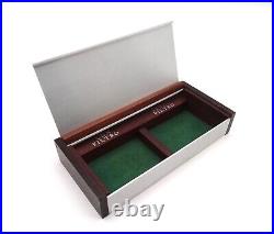 Rare Vintage Tobacciana MID Century Teak Steel Smokers Cigarette Box Case Italy