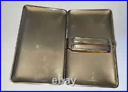 SALE Vintage Leather and Brass Cigarette Case Made in England W