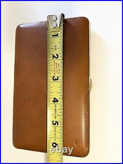 SALE Vintage Leather and Brass Cigarette Case Made in England W