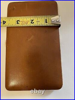 SALE Vintage Leather and Brass Cigarette Case Made in England W