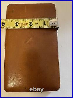 SALE Vintage Leather and Brass Cigarette Case Made in England W