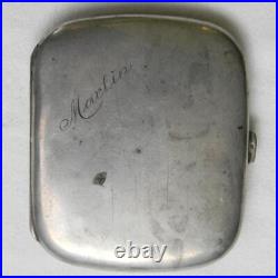 SWEDEN vintage. 830 silver fitness 830S BH cigarette case, engraved MARTIN great