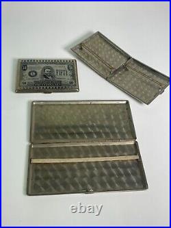 Set of 3 Vintage Cigarette Holders with US Currency Image Engraved