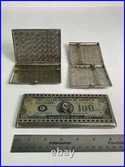 Set of 3 Vintage Cigarette Holders with US Currency Image Engraved