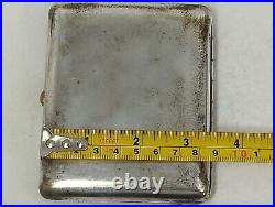 Silver Tone Metal Cigarette Box Rare Old Vintage