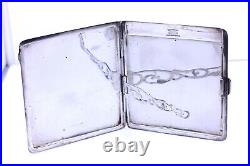 Silver cigarette case pocket 86.39g UK British hallmarks vintage estate SLIPWAY