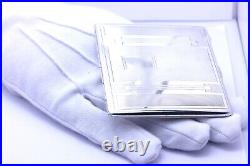 Silver cigarette case pocket 86.39g UK British hallmarks vintage estate SLIPWAY