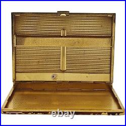 Thorens Swiss Made Cigarette Case Gold Tone Vintage Collectible