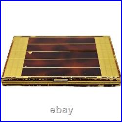 Thorens Swiss Made Cigarette Case Gold Tone Vintage Collectible