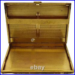 Thorens Swiss Made Cigarette Case Gold Tone Vintage Collectible