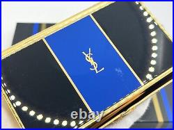 Unused Vintage YVES SAINT LAURENT YSL Logo Cigarette Holder Case Blue Box & Tag