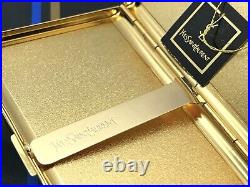 Unused Vintage YVES SAINT LAURENT YSL Logo Cigarette Holder Case Blue Box & Tag