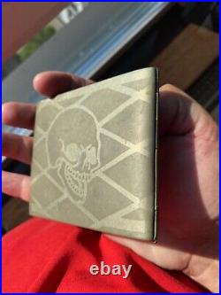 VINTAGE 1960s Cigarette Case! STYLE Memento Mori Skull VICTORIAN box Doctor's