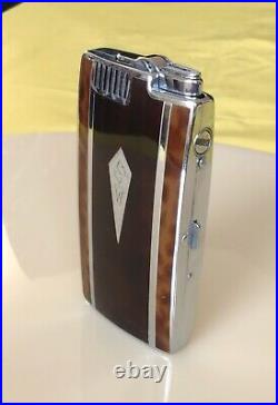 VINTAGE ART-DECO RONSON CIGARETTES LIGHTER/CASE WORKING 1940s