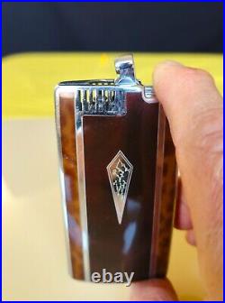 VINTAGE ART-DECO RONSON CIGARETTES LIGHTER/CASE WORKING 1940s