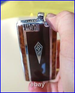 VINTAGE ART-DECO RONSON CIGARETTES LIGHTER/CASE WORKING 1940s