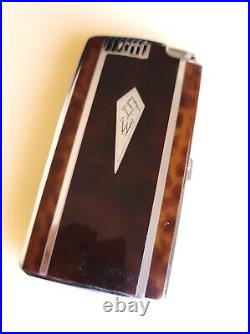 VINTAGE ART-DECO RONSON CIGARETTES LIGHTER/CASE WORKING 1940s