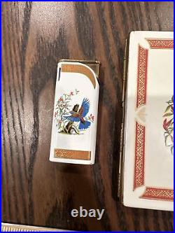 VINTAGE BLUEBIRD COLIBRI CIGARETTE-CASE GOLD TONE with LIGHTER RARE NOS A