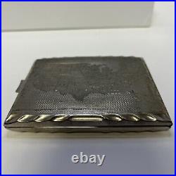 VINTAGE CIGARETTE CASE Maps Of Germany And America Chrome, Post WWII Military