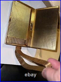 VINTAGE EVANS WRIST PURSE Compact Cigarette LIPSTICK POWDER CASE COIN CARD BOX