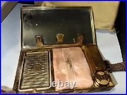 VINTAGE EVANS WRIST PURSE Compact Cigarette LIPSTICK POWDER CASE COIN CARD BOX