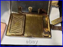 VINTAGE EVANS WRIST PURSE Compact Cigarette LIPSTICK POWDER CASE COIN CARD BOX