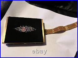 VINTAGE PURSE Compact Wristlet Cigarette LIPSTICK POWDER CASE BEV HILLS ESTATE