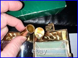 VINTAGE PURSE Compact Wristlet Cigarette LIPSTICK POWDER CASE BEV HILLS ESTATE